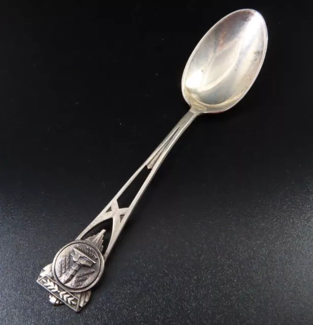 VTG George Washington MASONIC NATIONAL MEMORIAL Sterling Silver SOUVENIR SPOON