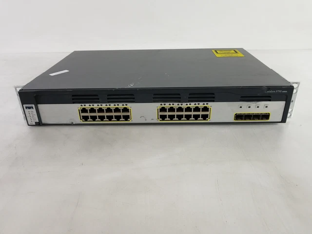 CISCO CATALYST WS-C3750G-24TS-S 24-Port Gigabit Managed Ethernet Switch ...