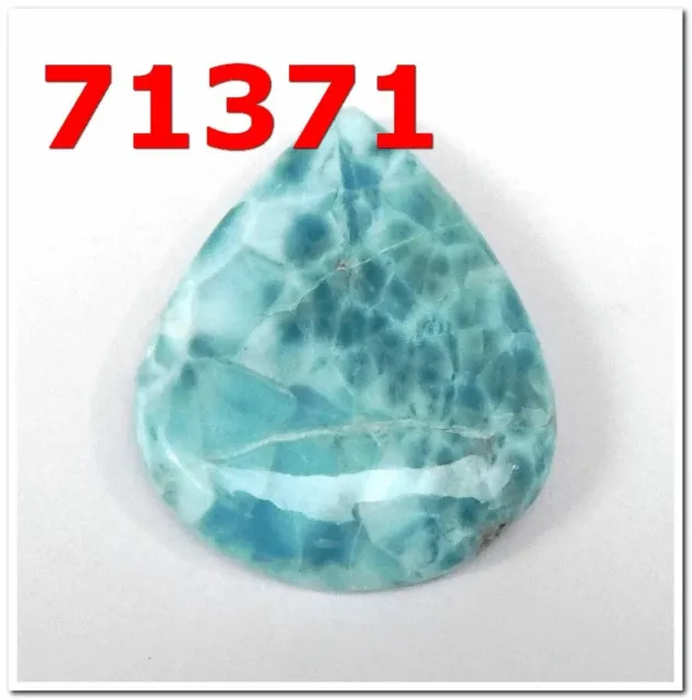 Natural Earth Mined Caribbean Larimar Cabochon 48x40 MM Loose Gemstone 144 Cts.