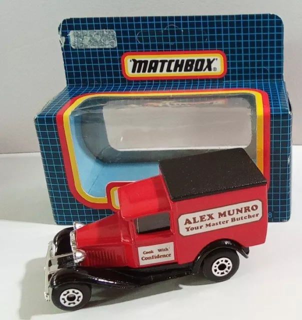 Matchbox 1990 Diecast Ford Model A - Alex Munro Master Butcher - Mb-38 - Boxed