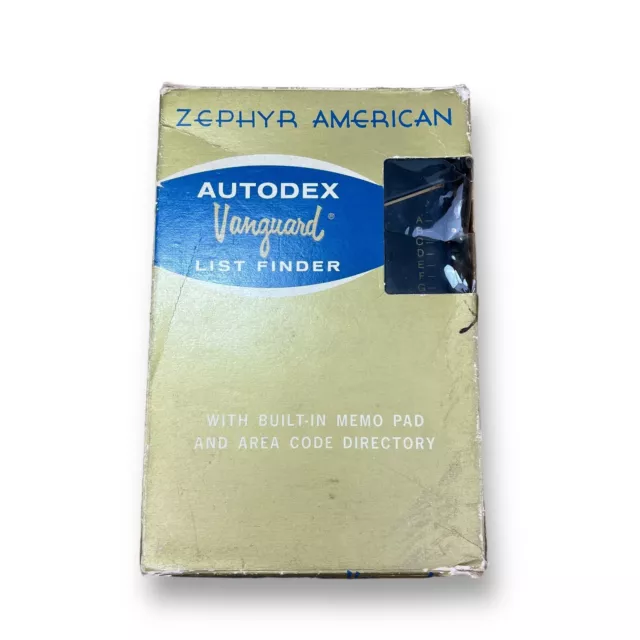 Zephyr American Autodex VANGUARD Address List Finder S-500 Matte Black USA VGUC