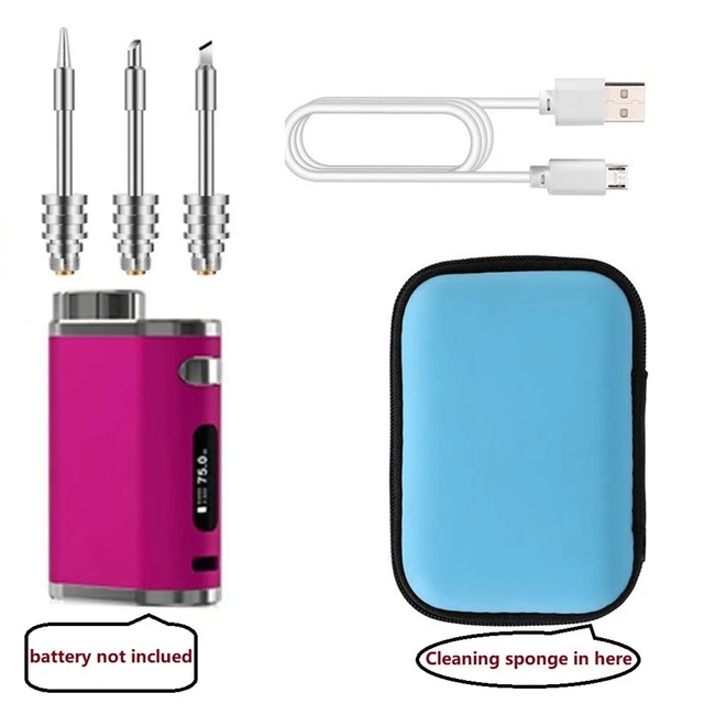 Robusto saldatore penna USB cavo di ricarica borsa portaoggetti spugna per pulizia