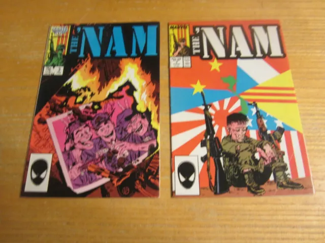 The 'Nam Lot of 2 Marvel Comics 1987 Comic Books Issues #3 & #7