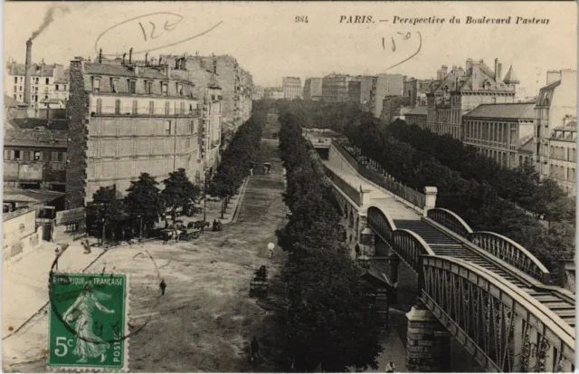 CPA PARIS 15e Perspective du Boulevard Pasteur (66123)