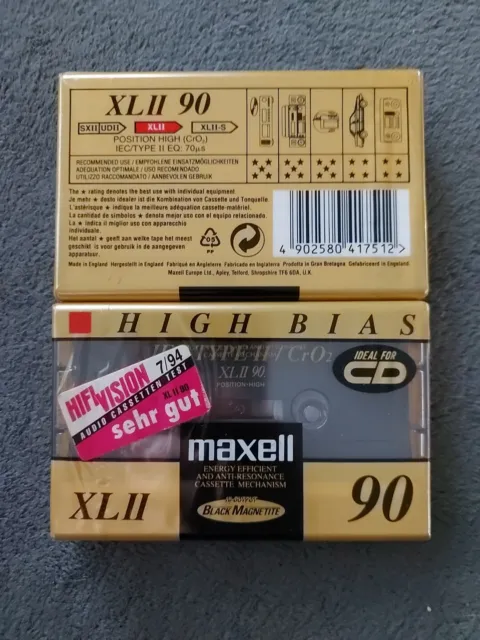 2X Maxell High Bias Xlii 90 Neu Ovp For Cd Black Magnetite