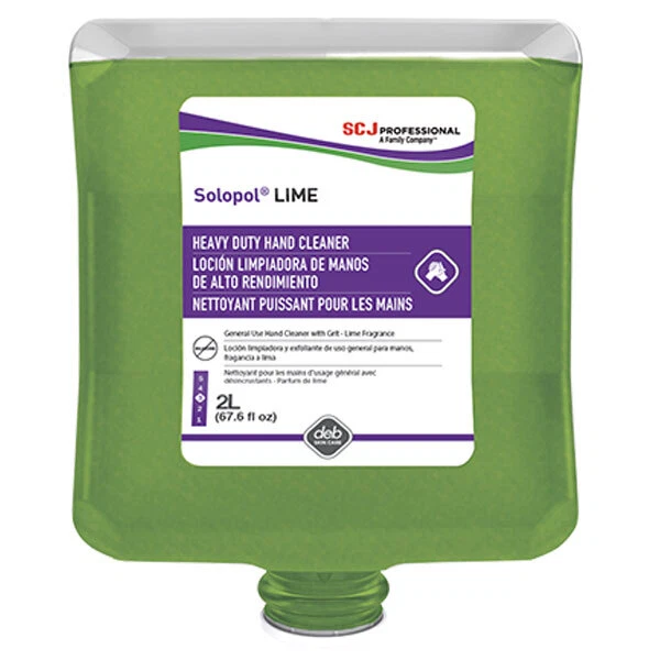SC  Professional Solopol Lime Medium/Heavy Duty Hand Wash, 2 L Refill, 4/Case