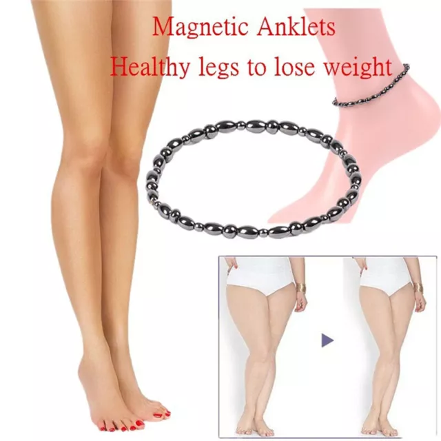 Magnetic Anklet Beads Hematite Stone Health Slimming Anklet Jewelry JM*xd