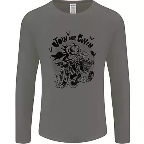 Join il Nostro Coven Divertente Halloween Zucca da Uomo Manica Lunga T-Shirt