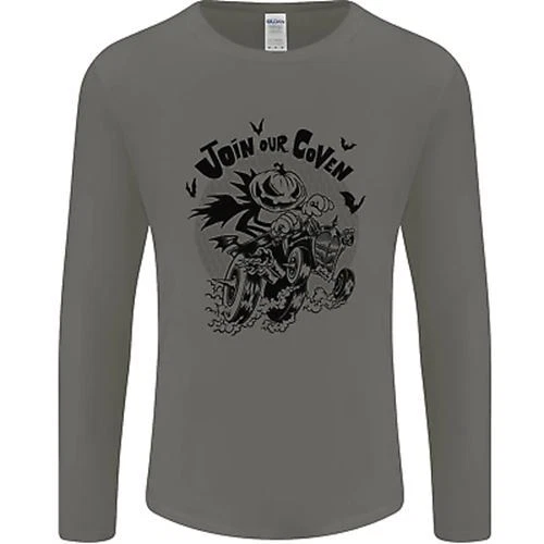 Join il Nostro Coven Divertente Halloween Zucca da Uomo Manica Lunga T-Shirt
