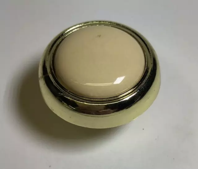 10 Amerock BP1921-PBA Round Polished Brass Almond Ceramic Center Cabinet Knob