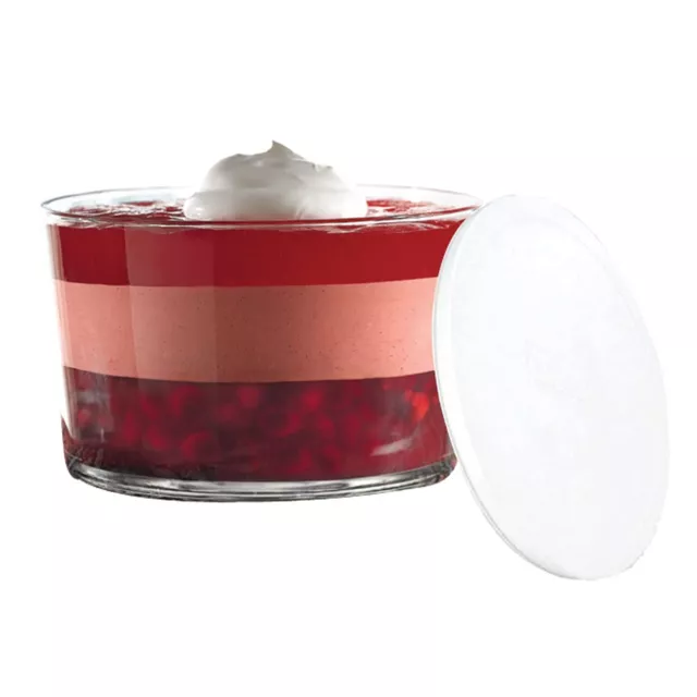 Anchor Hocking Glass Trifle Bowl with Lid, 104 oz Glass Salad Bowl with Plast...