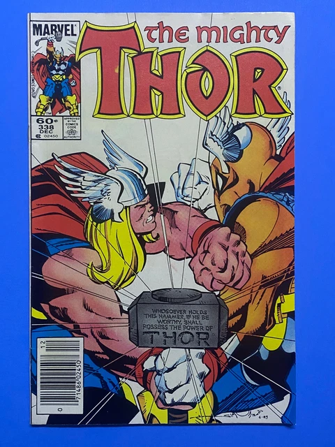 The Mighty Thor #338 (Marvel 1983) Newsstand | 2Nd Beta Ray Bill Fn/Vf 7.0