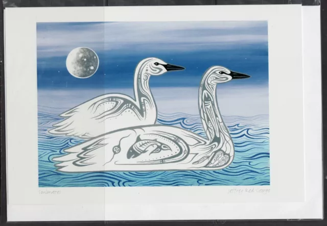 SOULMATES - Ojibway Loons - Jeffrey Red George - New 6" x 9" Art Card