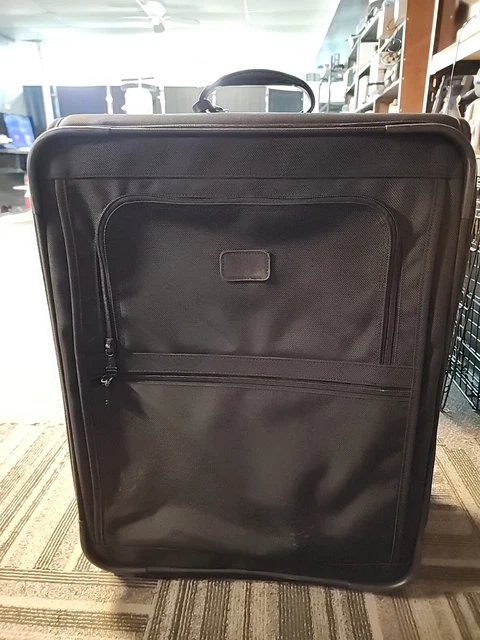 TUMI 23"  Black Nylon Carry On luggage rolling wheeled suitcase upright Alpha.