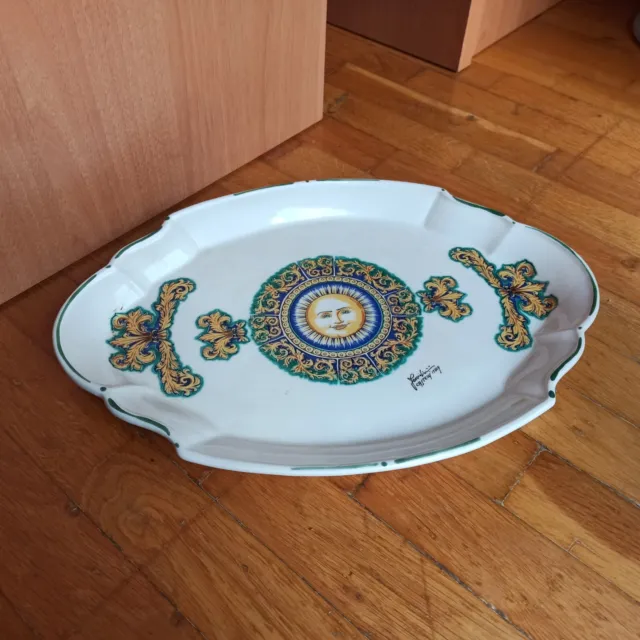 Vassoio ceramica di castelli Facciolini piatto ovale