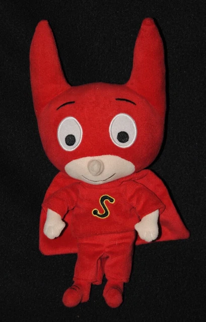 Peluche doudou SamSam NOUNOURS AJENA Bayard 2000 cape rouge 26 cm TTBE