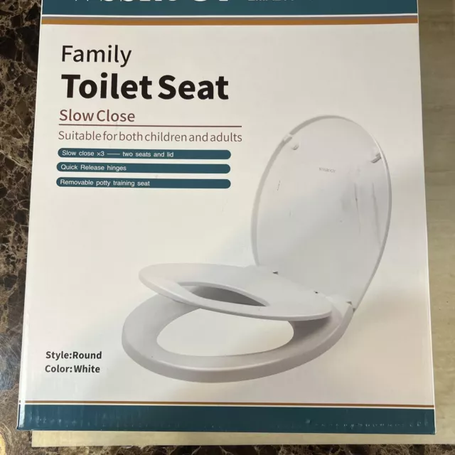 Toilet Seat with Built in Potty Training Seat, Magnetic Kid...