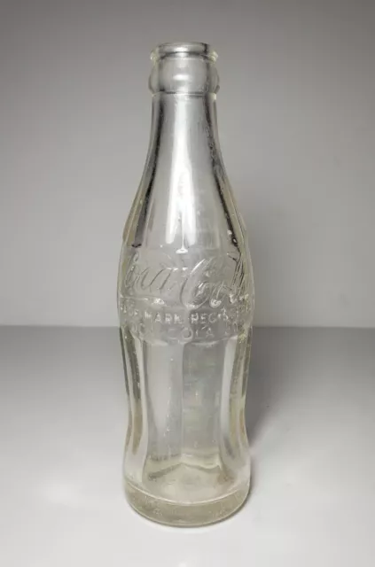 Coca-Cola Glass Hobbleskirt Bottle Clear 6 oz Vintage Canadian