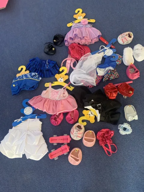 Build A Bear Workshop Clothing Accessories Bundle inc. Outfits Shoes Bag Etc.