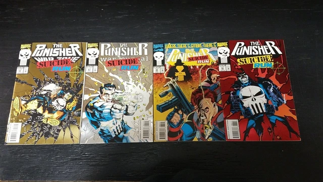 1994 Marvel Comics Lot Of (4) Suicide Run Punisher War Journal War Zone Vintage