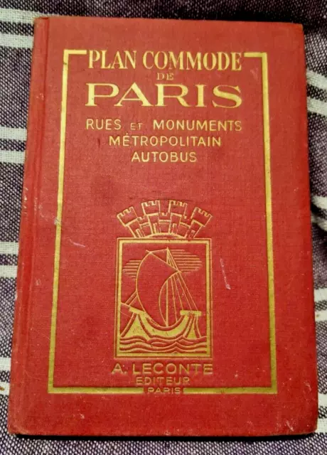 Pianta Di Parigi Cartina - Plan Commode De Paris 1961 - Leconte Editeur