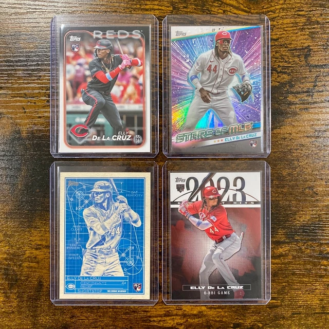 2024 TOPPS SERIES 1 Elly de la Cruz carte recrue RC LOT DE 4 plans de