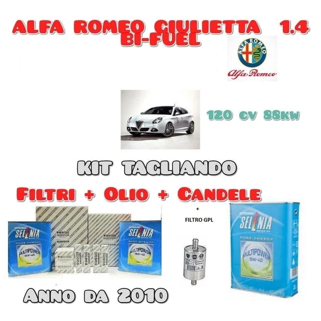 KIT 4FILTRI TAGLIANDO FIAT PUNTO EVO GPL 1.4 4 OLIO ROIL 5w40 GAS PIU - Foto 8
