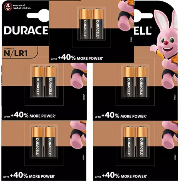 DURACELL N LR1 MN9100 E90 AM5 KN 1.5v Alkaline Batteries