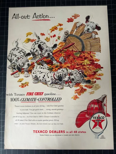 Vintage 1940s Texaco Oil Print Ad