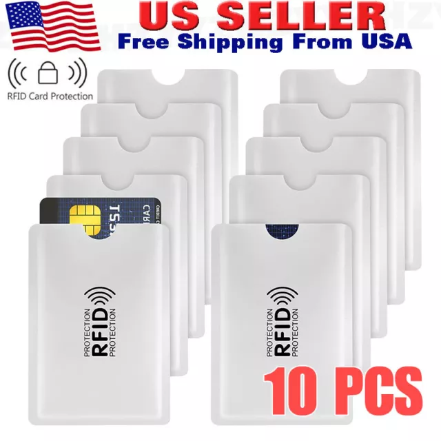 10X New Anti Theft Credit Card Protector RFID Blocking Safety Sleeve Shield USA