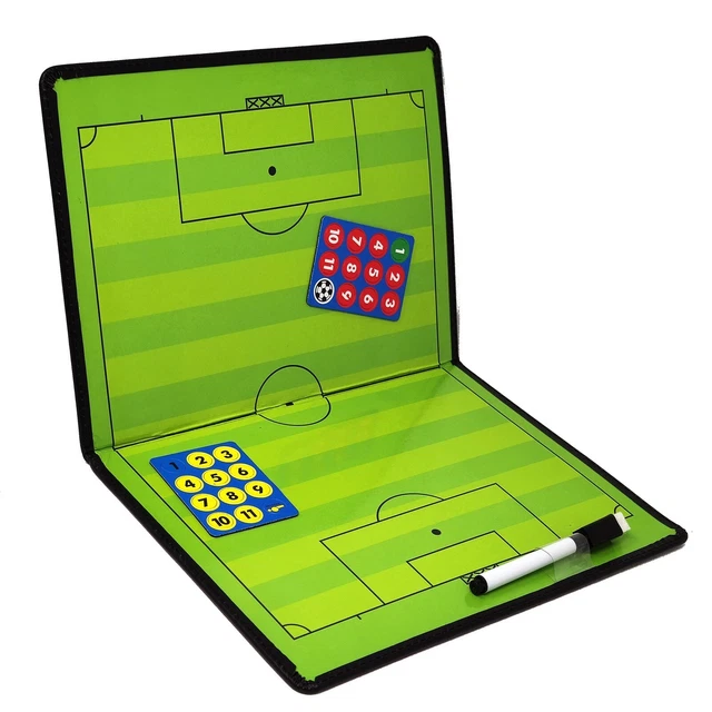 Lavagna Tattica Magnetica Per Allenatori Di Calcio - Portatile Con Pezzi Magnetici E Pennarelli - Foto 7