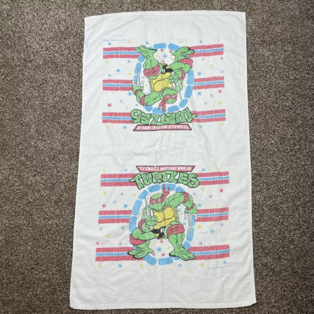 VTG Teenage Mutant Ninja Turtles Towel Vintage 1980s Raphael 41” x 23.5” TMNT