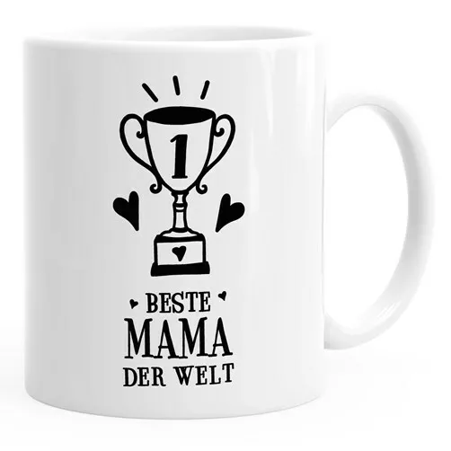 Kaffee-Tasse Geschenk zum Muttertag Beste Mama der Welt Pokal Spruch MoonWorks®