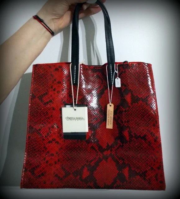 Sac Shopping Devernois Samouraï En Toile Et Cuir De Vachette - Noir Et Taupe, Neuf Avec étiquettes