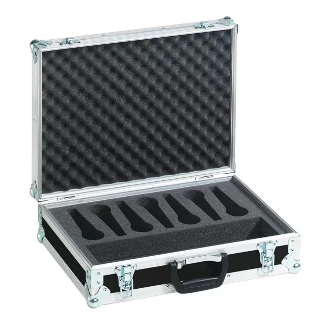 Roadinger Microphone Case Road 7 Microphones Black Flightcase PA