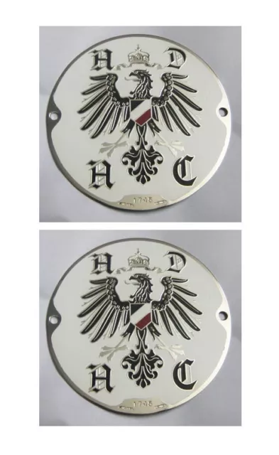 ADAC Badges Ensemble De 2PCS Voiture Grill Badge Emblème Logos Métal Email Logos