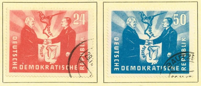 DDR Briefmarken Ausgabe 1951 Deutsch-Polnische Freundschaft Michel 284-285