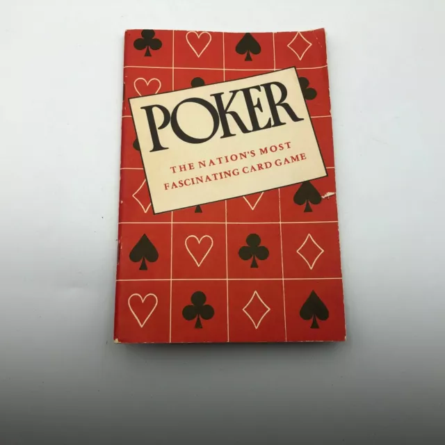 1950 Poker Official Rules Booklet Math Advice Vintage  S3