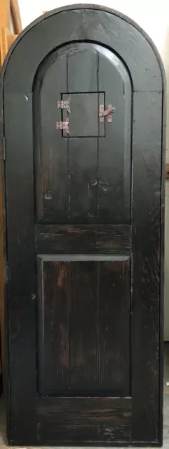 Rustic reclaimed lumber arched door solid wood storybook castle wine pre hung 3