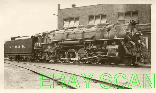 8B992 Rp 1935 Nyo&W Ontario & Western Railroad 4-8-2 Loco #457 Middletown Ny