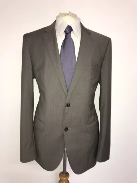 HUGO BOSS - Mens Light BROWN WOOL SUIT - 42 Reg - W36 L31 - WORN TWICE