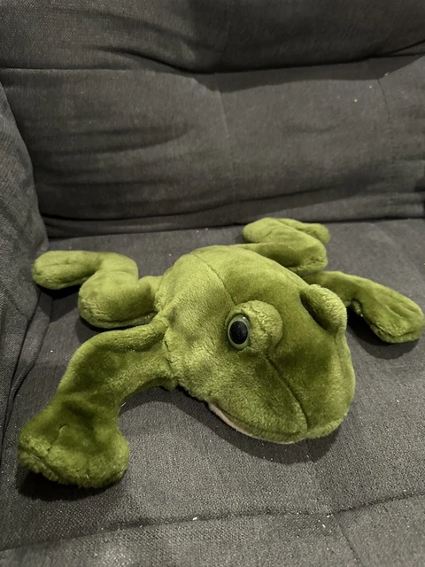 FOLKMANIS HAND PUPPET Green Frog Toad Folktails Learning Realistic