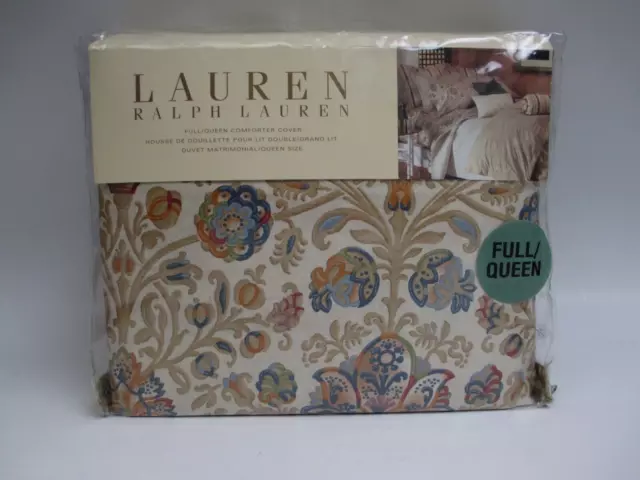 Ralph Lauren MARRAKESH RUG Bohemian Floral Comforter Duvet Cover - Full/Queen