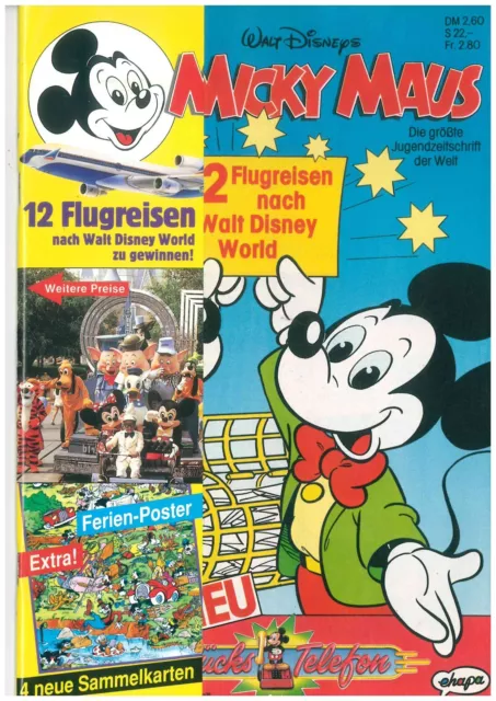 Micky Maus Heft Nr.35-1990 mit allen festen Beilagen ungelesen  Z0-1/1 (M82,