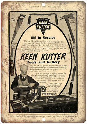Keen Kutter Tools And Cutlery Ad 10" X 7" Reproduction Metal Sign Z173
