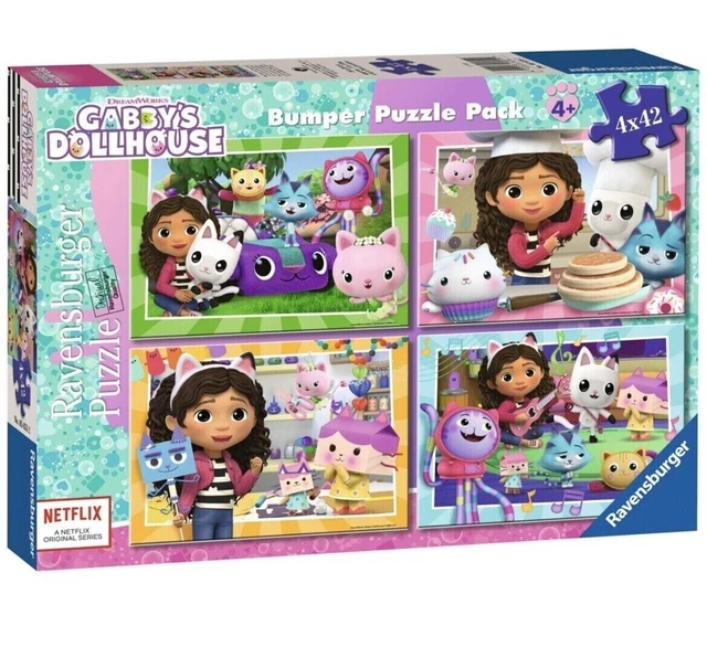 GABBY'S DOLLHOUSE 4 x 42 Piece Bumper Pack Jigsaw Puzzle Makes ...