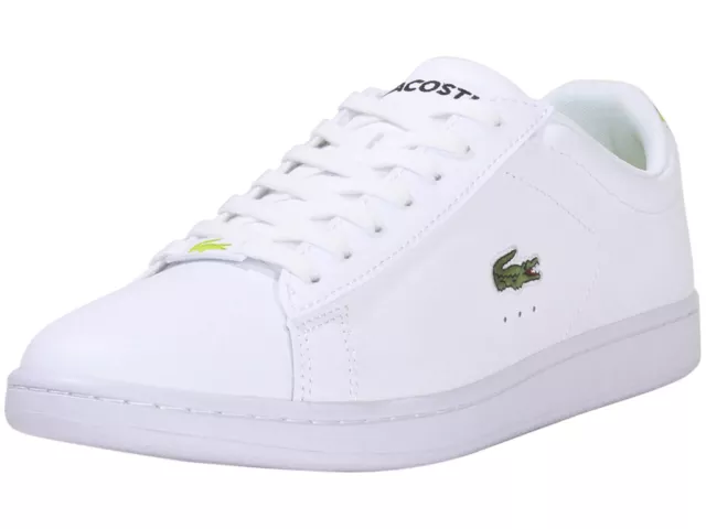 Lacoste Men's Carnaby-EVO-222-1 Sneakers Low-Top Shoes White/Light Green