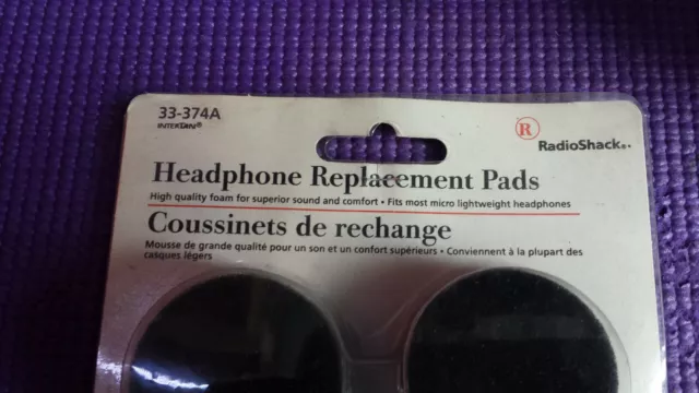 Vintage RADIOSHACK 33-374A Intertan Headphone Replacement pads Set of 4 3