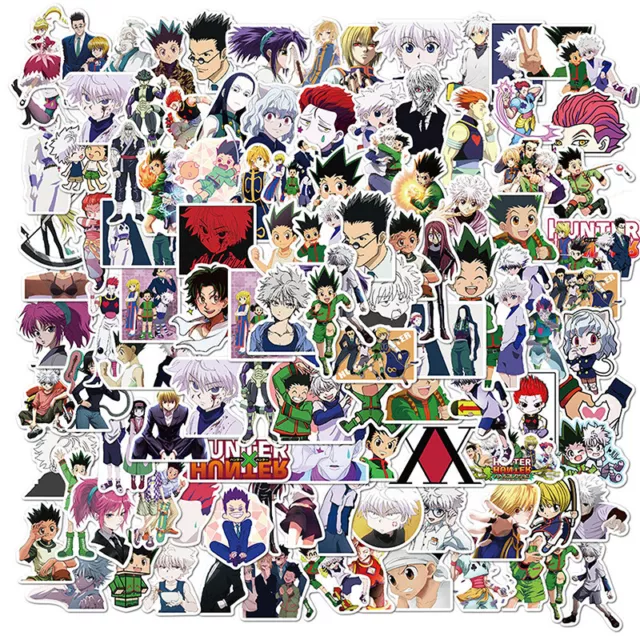 100pcs Pack  X Hunter Anime Stickers Laptop Bicycle Guitar Skateboard Stickers