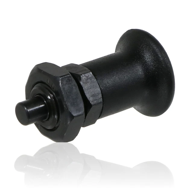 INDEX PLUNGER M10 M12 M16 Spring Loaded Indexing Pin Blackened Steel £ ...